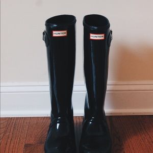 Hunter Boots Tall Black Size 10